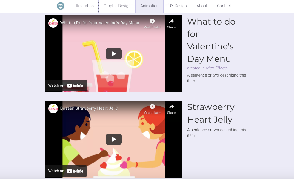 videos on a website selling graphic designs and illustrations videos on a website selling graphic designs and illustrations